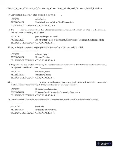 Community-Based Corrections 10th Edition Test Bank - Page 12 preview image