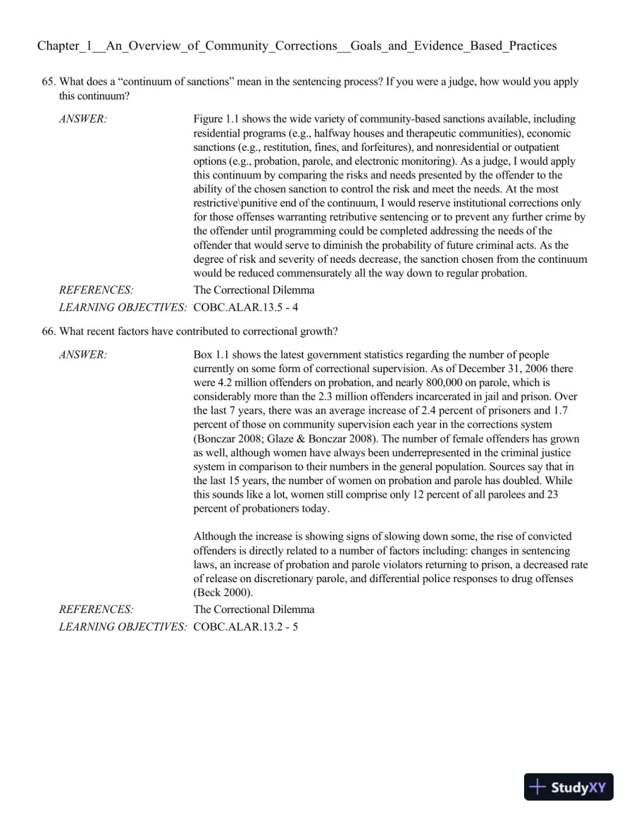 Community-Based Corrections 10th Edition Test Bank, page 13