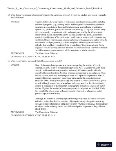 Community-Based Corrections 10th Edition Test Bank - Page 13 preview image