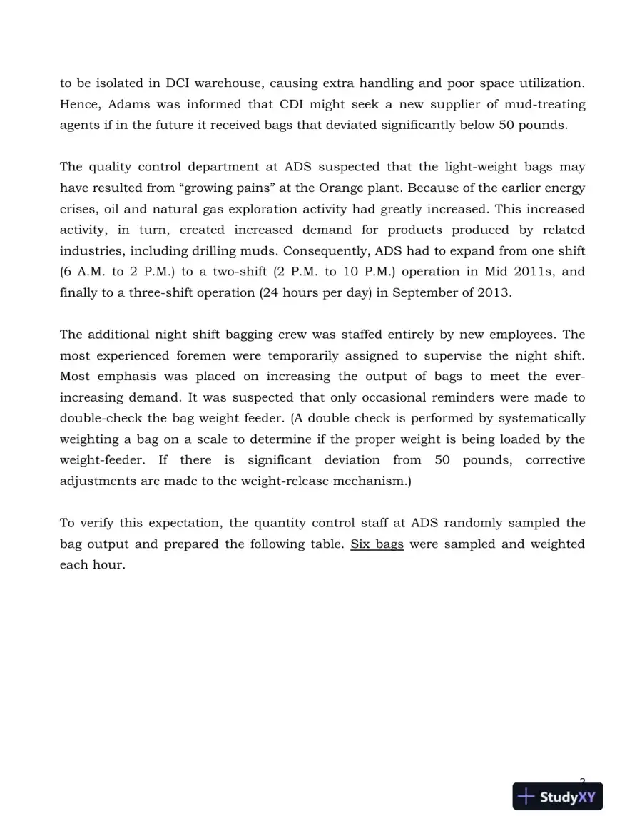 MGT 3332 SPC case analysis: Americo Drilling Supplies� Fall 2015, page 3