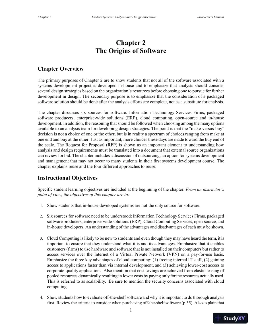 Solution Manual for Modern Systems Analysis and Design, 8th Edition, page 10