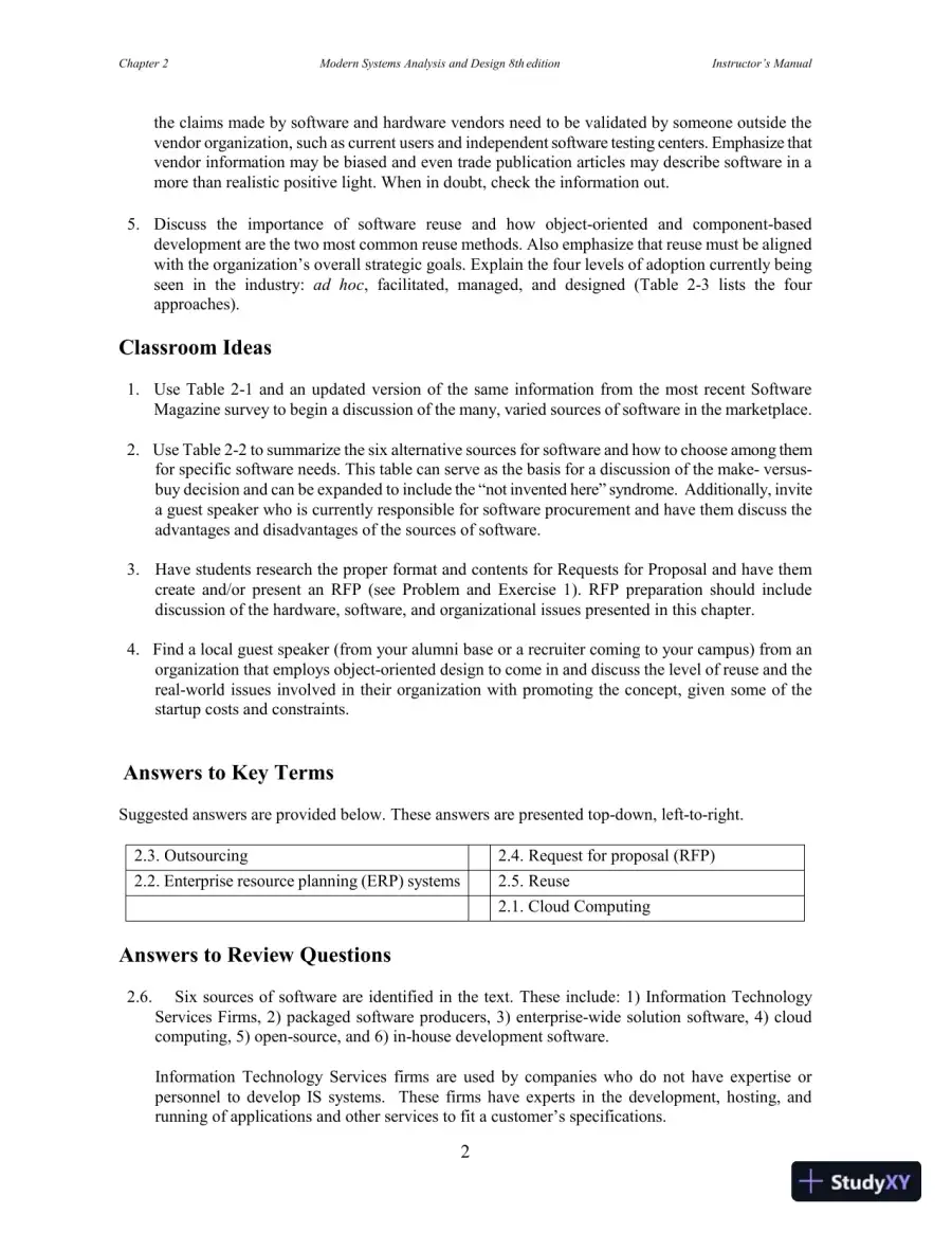 Solution Manual for Modern Systems Analysis and Design, 8th Edition, page 11