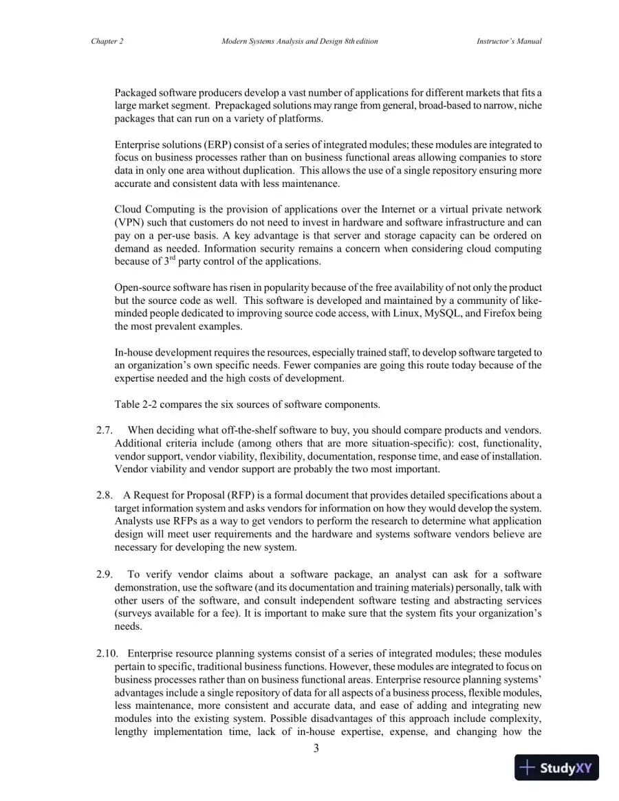 Solution Manual for Modern Systems Analysis and Design, 8th Edition, page 12