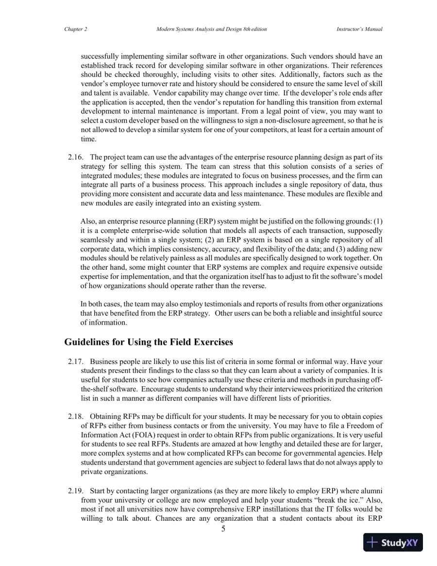 Solution Manual for Modern Systems Analysis and Design, 8th Edition, page 14