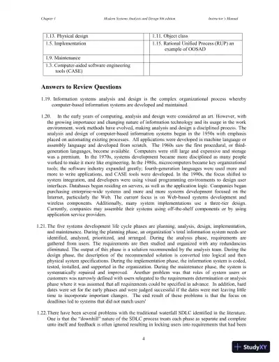 Solution Manual for Modern Systems Analysis and Design, 8th Edition - Page 5 preview image