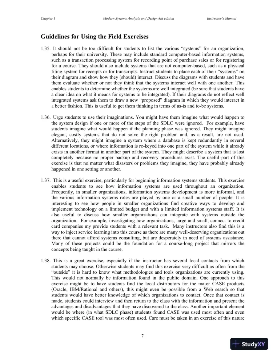 Solution Manual for Modern Systems Analysis and Design, 8th Edition, page 8