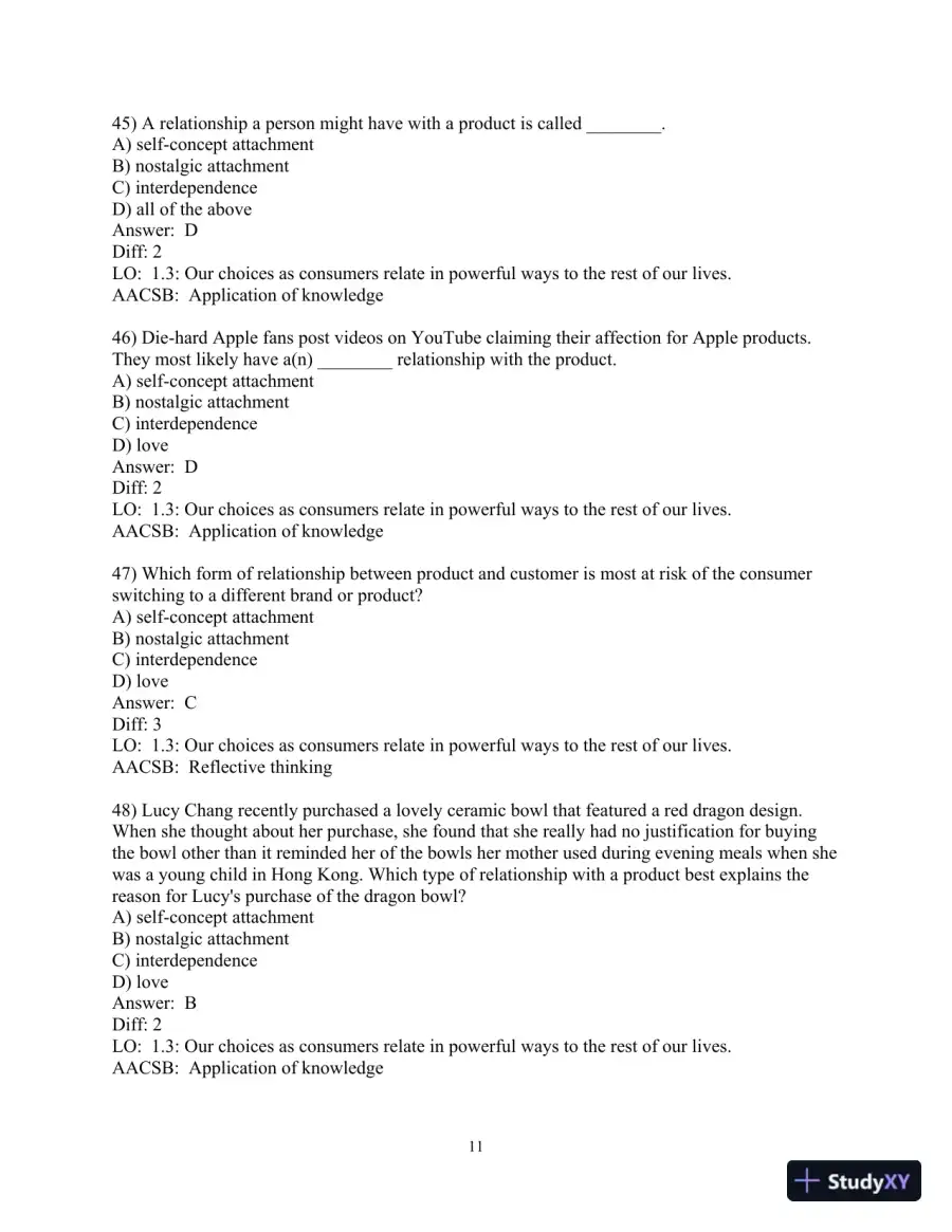 Test Bank for Consumer Behavior, 13th Edition, page 13