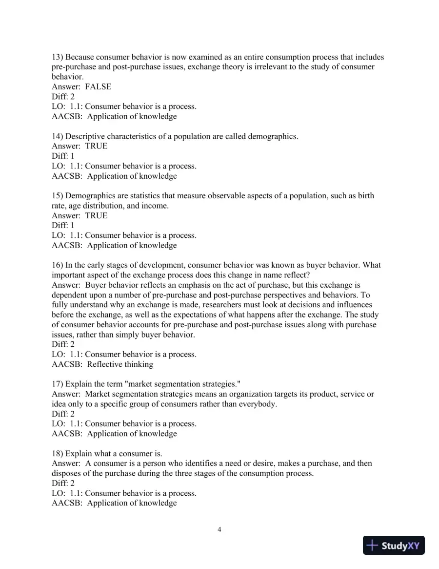 Test Bank for Consumer Behavior, 13th Edition, page 6