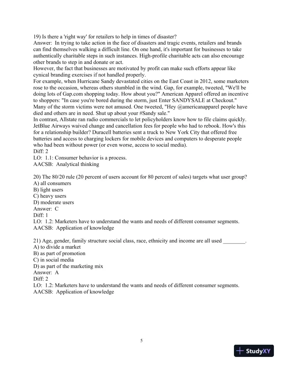 Test Bank for Consumer Behavior, 13th Edition, page 7