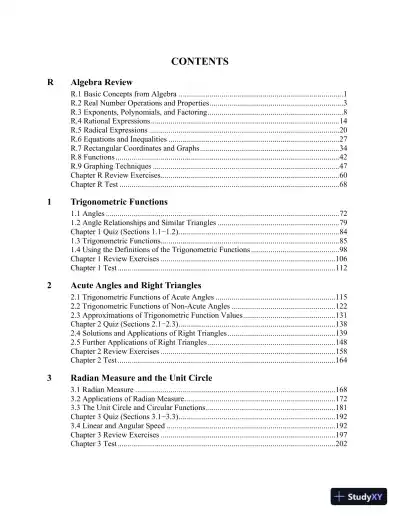 Solution Manual for Trigonometry, 12th Edition - Page 3 preview image