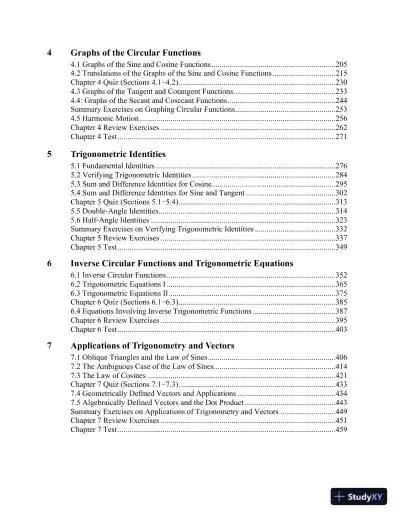 Solution Manual for Trigonometry, 12th Edition - Page 4 preview image