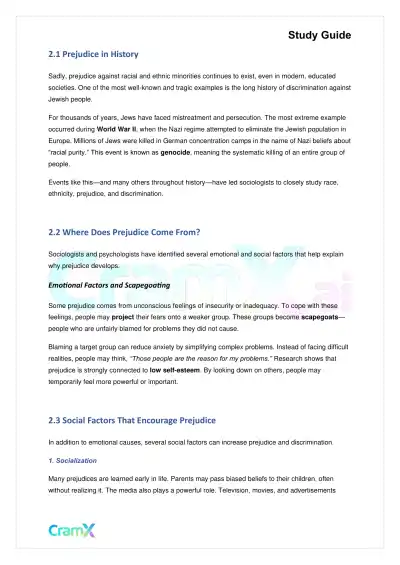 Sociology - Race and Ethnicity - Page 3 preview image