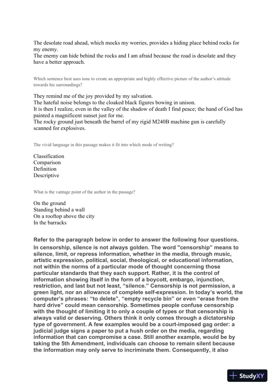 Liberty University INFT 101 Placement Test - English, page 6
