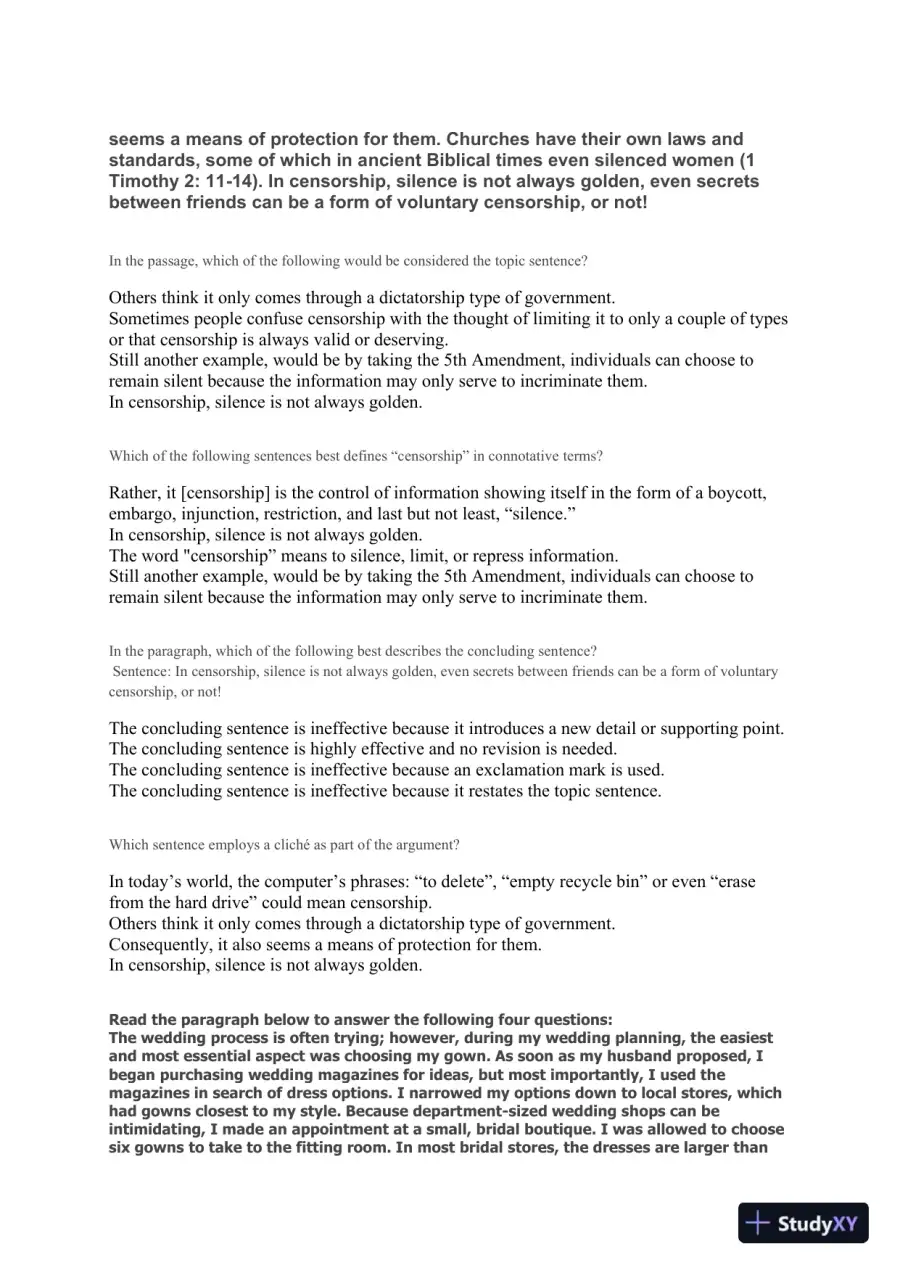 Liberty University INFT 101 Placement Test - English, page 7
