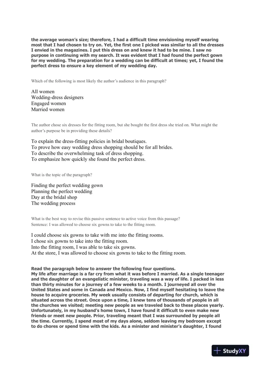 Liberty University INFT 101 Placement Test - English, page 8