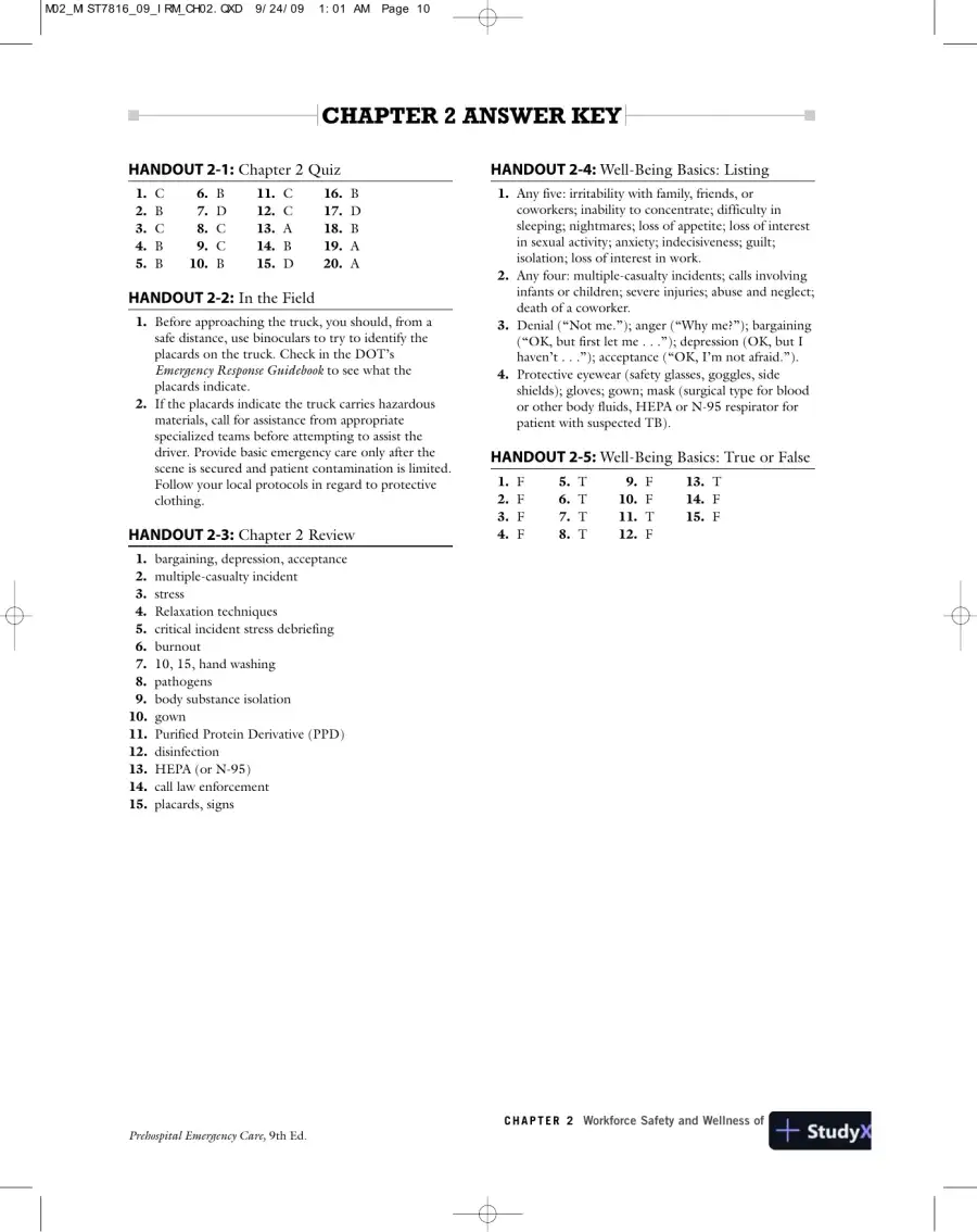Test Bank For Prehospital Emergency Care, 9th Edition, page 16