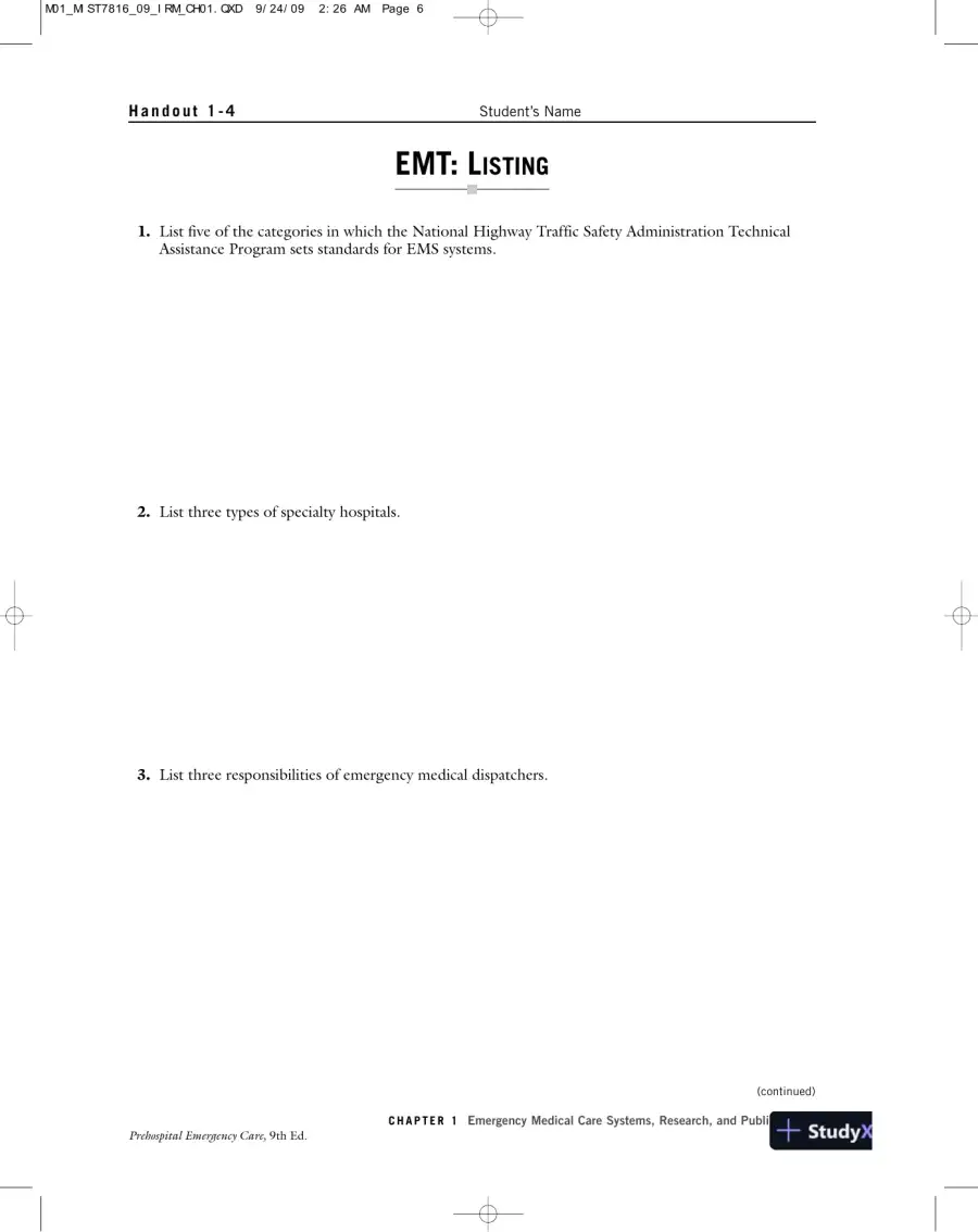 Test Bank For Prehospital Emergency Care, 9th Edition, page 5