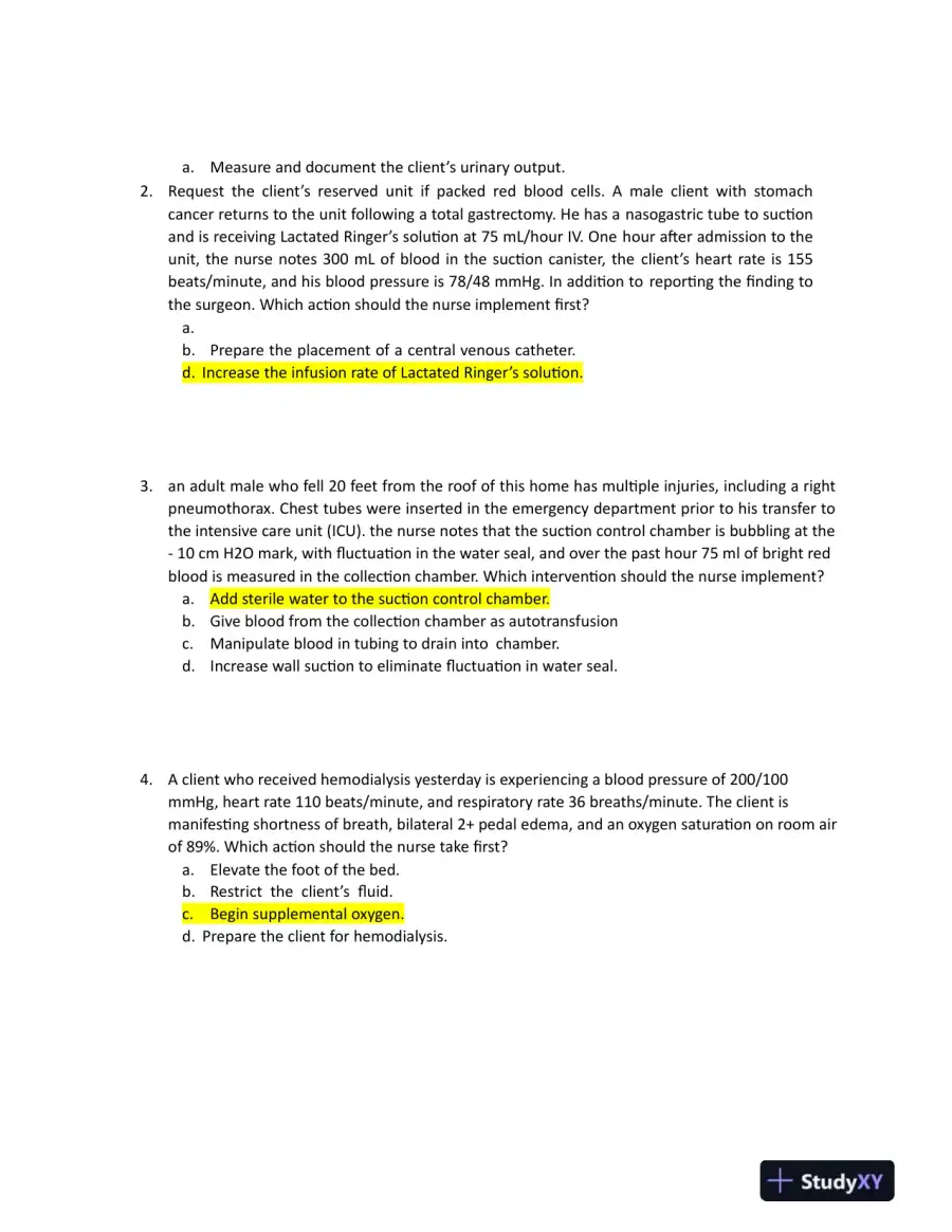 2022 HESI Nevada State College RN Management Information System Exit Real Exam Version 3 With Answers (161 Solved Questions), page 3