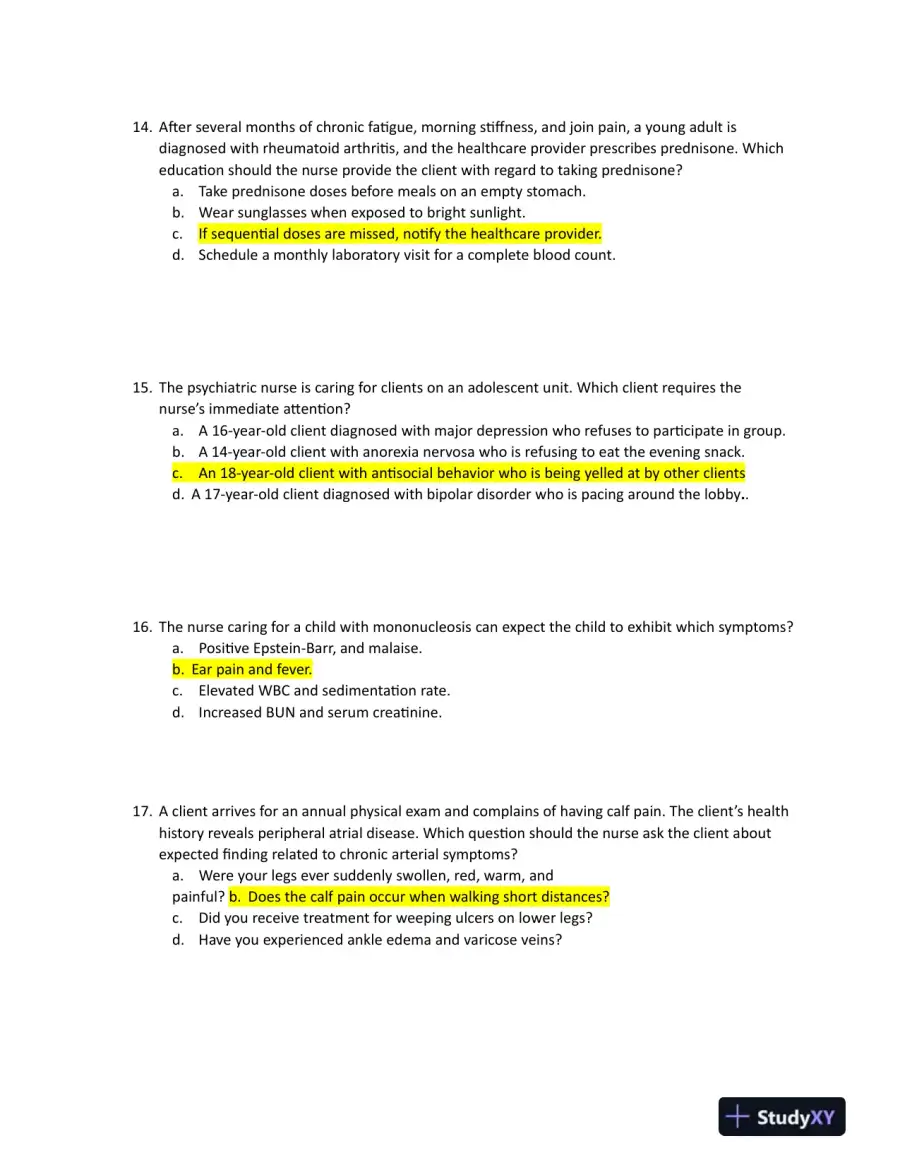 2022 HESI Nevada State College RN Management Information System Exit Real Exam Version 3 With Answers (161 Solved Questions), page 7