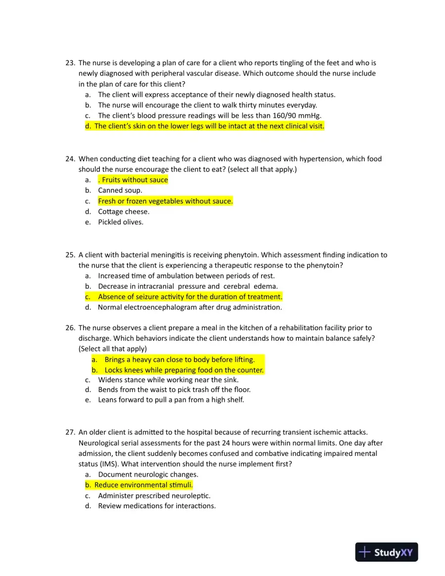 2022 HESI Nevada State College RN Management Information System Exit Real Exam Version 3 With Answers (161 Solved Questions), page 9