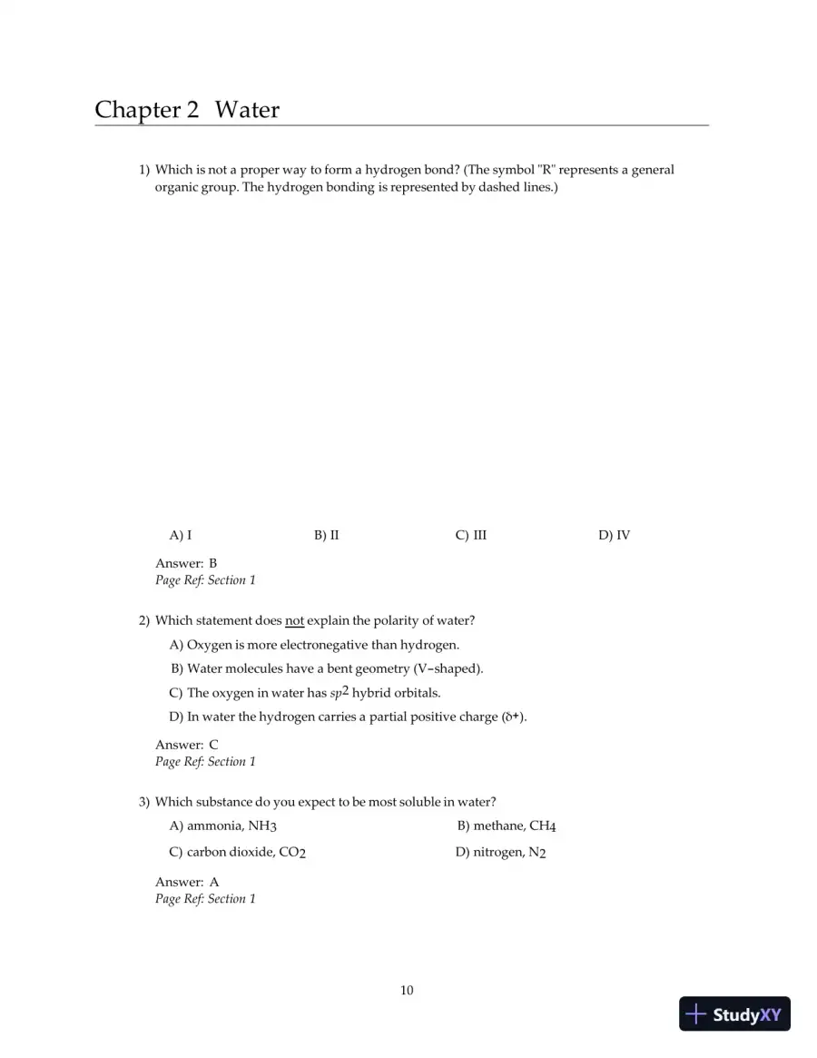 Test Bank For Principles Of Biochemistry, 4th Edition, page 12