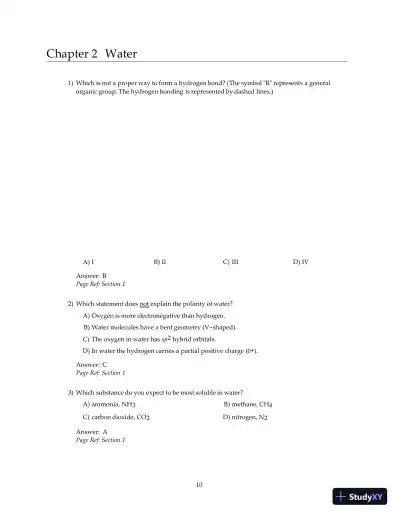 Test Bank For Principles Of Biochemistry, 4th Edition - Page 12 preview image