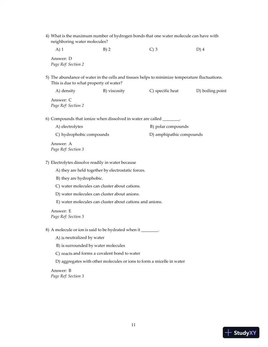 Test Bank For Principles Of Biochemistry, 4th Edition, page 13