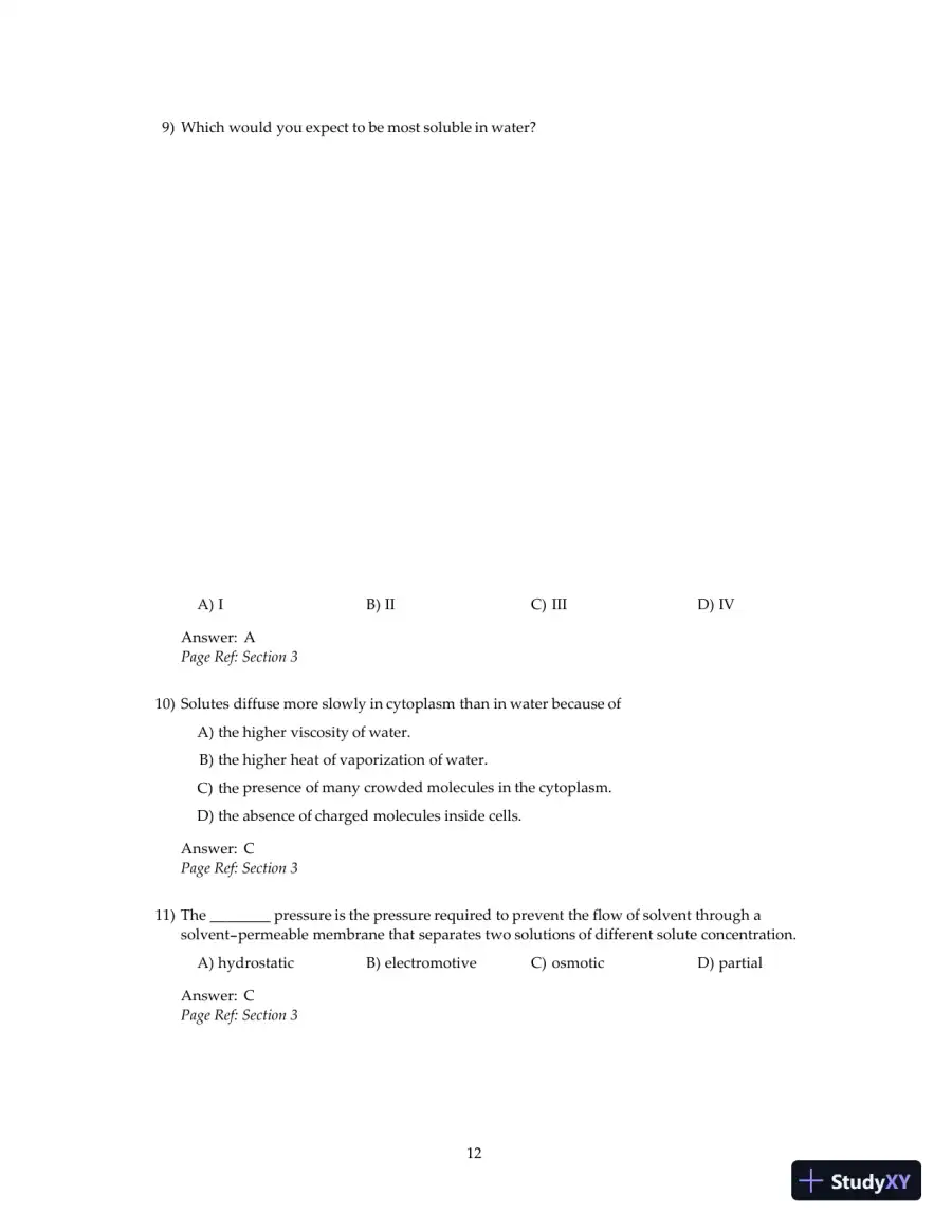 Test Bank For Principles Of Biochemistry, 4th Edition, page 14