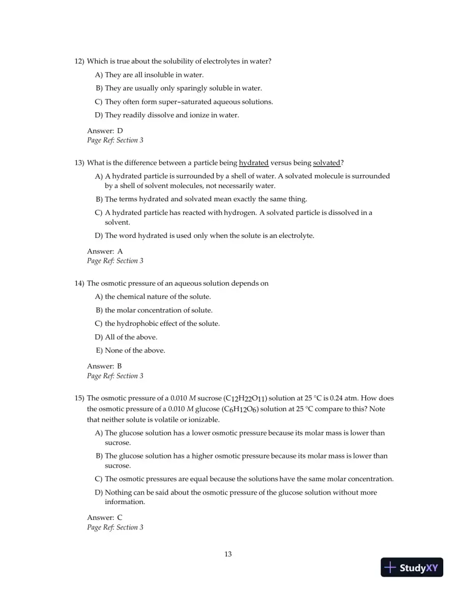 Test Bank For Principles Of Biochemistry, 4th Edition, page 15