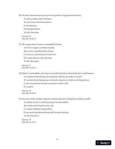 Test Bank For Principles Of Biochemistry, 4th Edition - Page 19 preview image