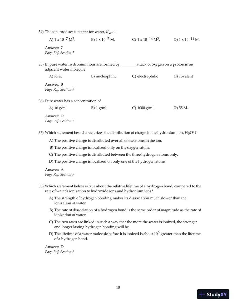 Test Bank For Principles Of Biochemistry, 4th Edition, page 20
