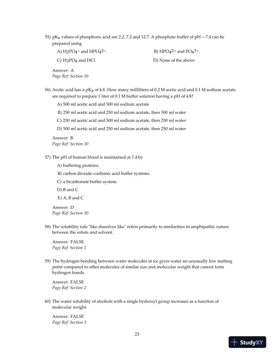 Test Bank For Principles Of Biochemistry, 4th Edition, page 25
