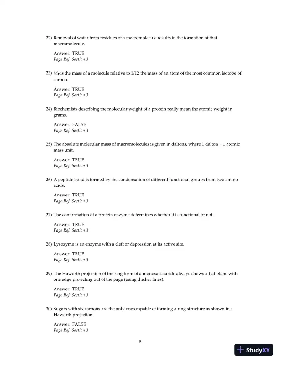 Test Bank For Principles Of Biochemistry, 4th Edition, page 7