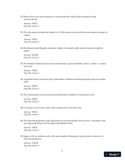 Test Bank For Principles Of Biochemistry, 4th Edition - Page 7 preview image