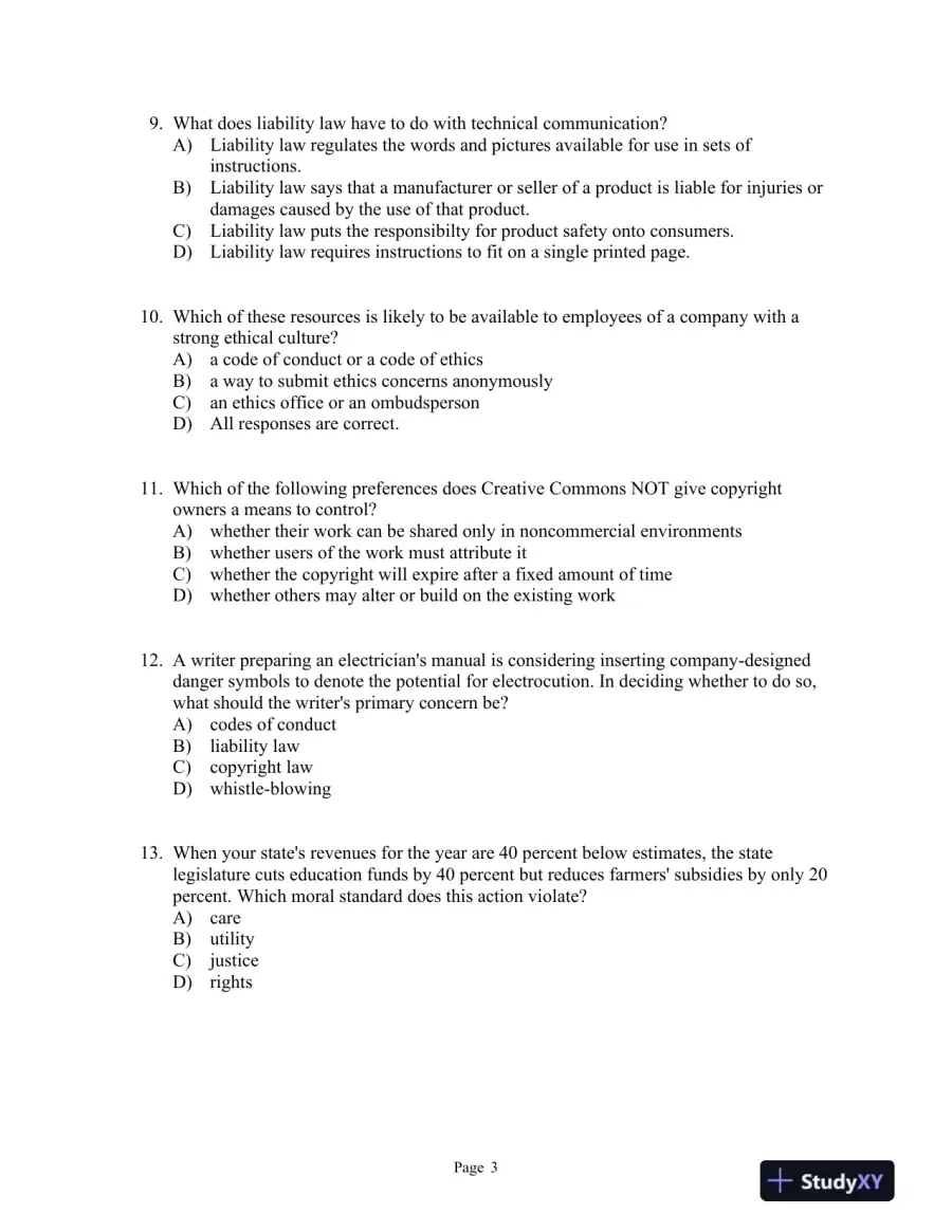 Technical Communication Eleventh Edition Test Bank, page 13