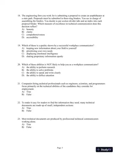Technical Communication Eleventh Edition Test Bank - Page 6 preview image