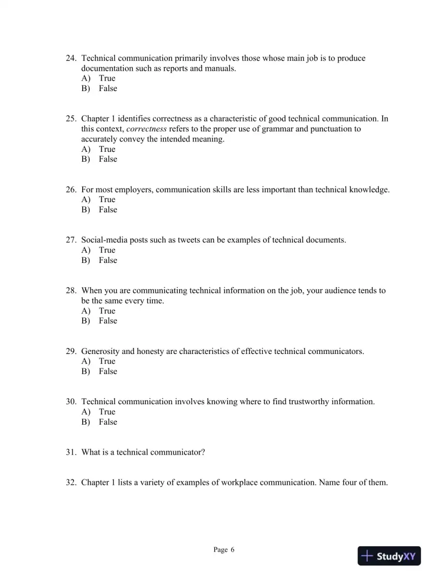 Technical Communication Eleventh Edition Test Bank, page 7