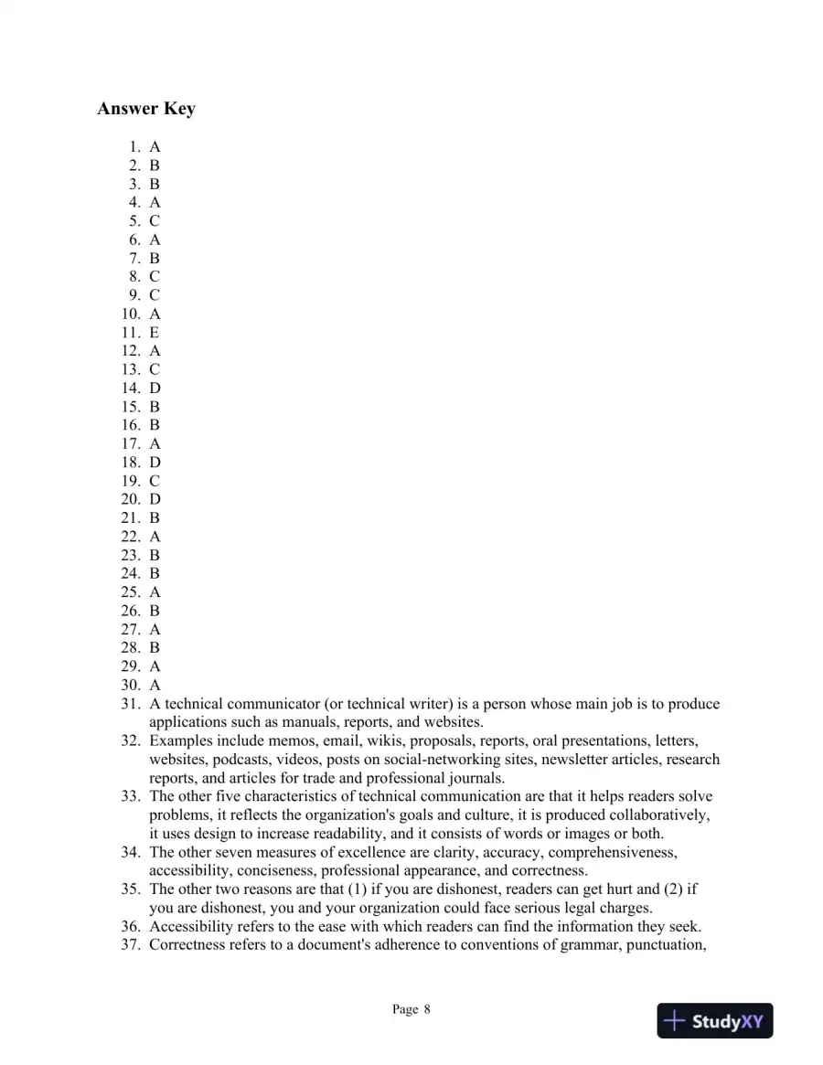 Technical Communication Eleventh Edition Test Bank, page 9