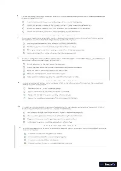 ATI PN Proctored Exam with Answers (55 Solved Questions) - Page 3 preview image