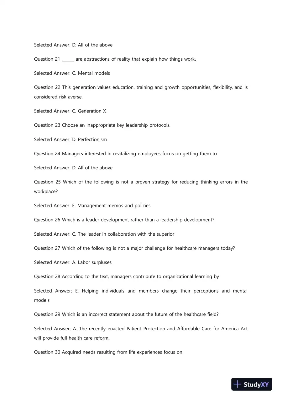 Liberty University BUSI 311 Quiz 2 Complete Solutions Correct Answers Key, page 6
