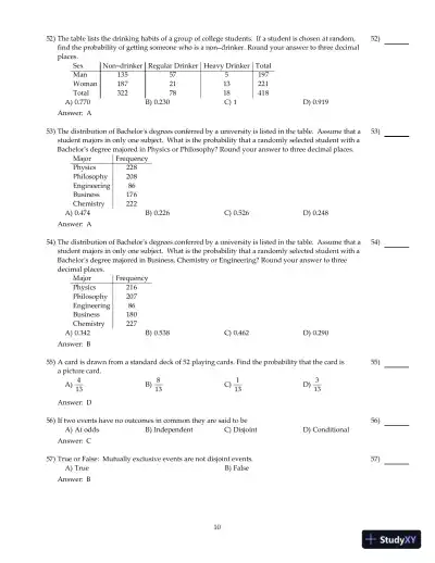 Fundamentals of Statistics, 5th Edition Test Bank - Page 11 preview image
