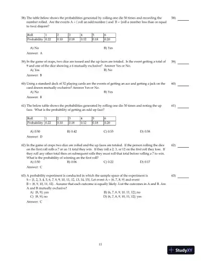 Fundamentals of Statistics, 5th Edition Test Bank - Page 12 preview image