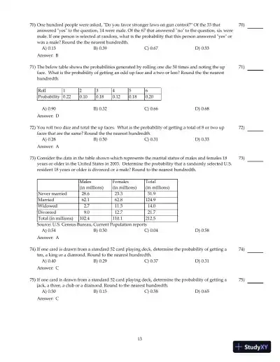 Fundamentals of Statistics, 5th Edition Test Bank - Page 14 preview image