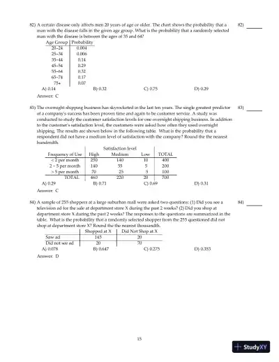 Fundamentals of Statistics, 5th Edition Test Bank - Page 16 preview image