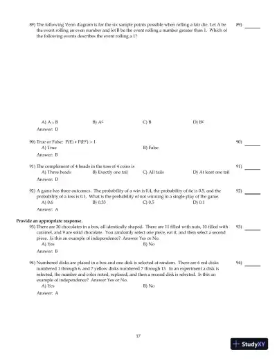 Fundamentals of Statistics, 5th Edition Test Bank - Page 18 preview image