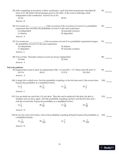 Fundamentals of Statistics, 5th Edition Test Bank - Page 19 preview image