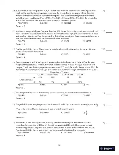 Fundamentals of Statistics, 5th Edition Test Bank - Page 21 preview image