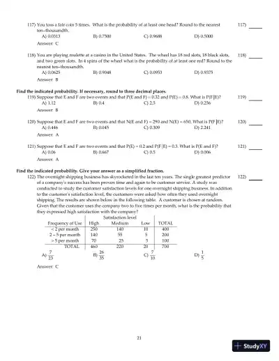 Fundamentals of Statistics, 5th Edition Test Bank - Page 22 preview image