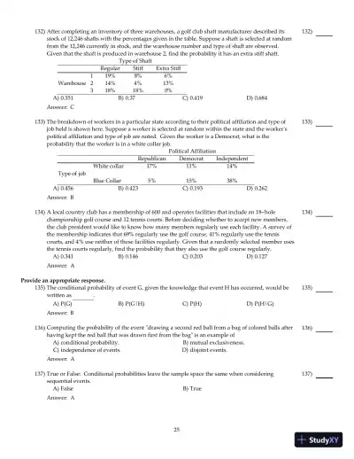 Fundamentals of Statistics, 5th Edition Test Bank - Page 26 preview image
