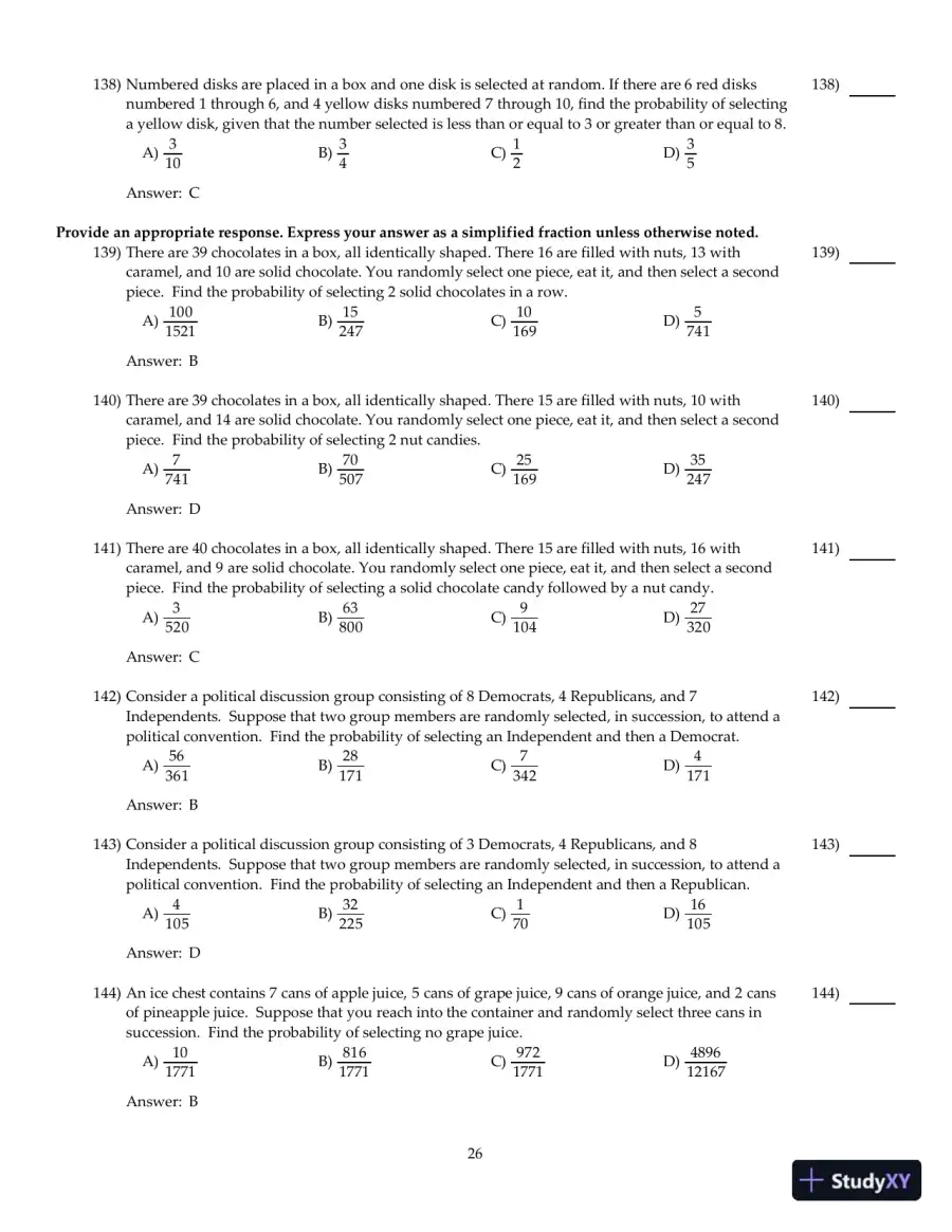 Fundamentals of Statistics, 5th Edition Test Bank, page 27